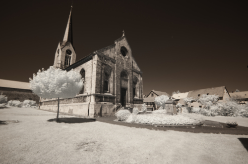 Infrarotaufnahme Digital Kirche in Lelm 2019